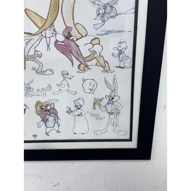 Design Plus Gallery presents a Circa 1997 Titled “Bugs N Friends” Lithograph Virgil Ross (1907-1996) for Warner Bros. The...