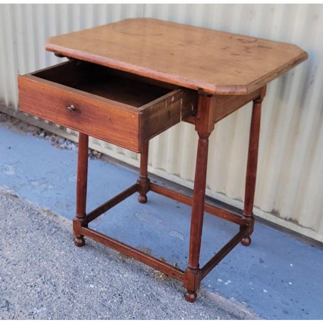 18th Century 18Thc Tavern Table W/ Drawer For Sale - Image 5 of 8