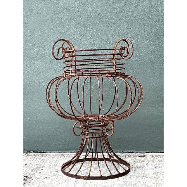 Vintage Sculptural Metal Urn For Sale - Image 12 of 12