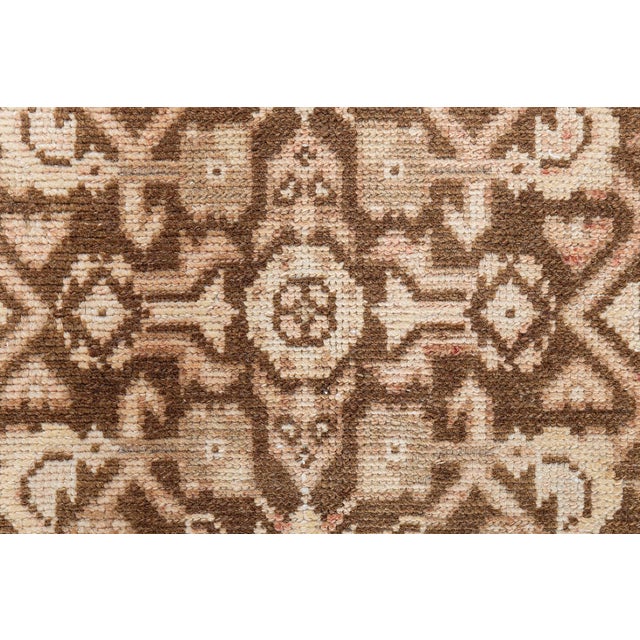 Folk Art Doris Leslie Blau Antique Malayer Allover Warm Tan Runner In - c. 1920 For Sale - Image 3 of 9