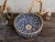 Moroccan Moroccan Handmade Ceramic Brass Rim Countertop Bathroom Sink For Sale - Image 3 of 3