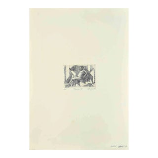 Leo Guida, Rest, Original Etching, 1989 For Sale