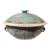 1960s Turquoise Mun Shou Porcelain Soup Tureen - Jingdezhen Factory N Mark For Sale