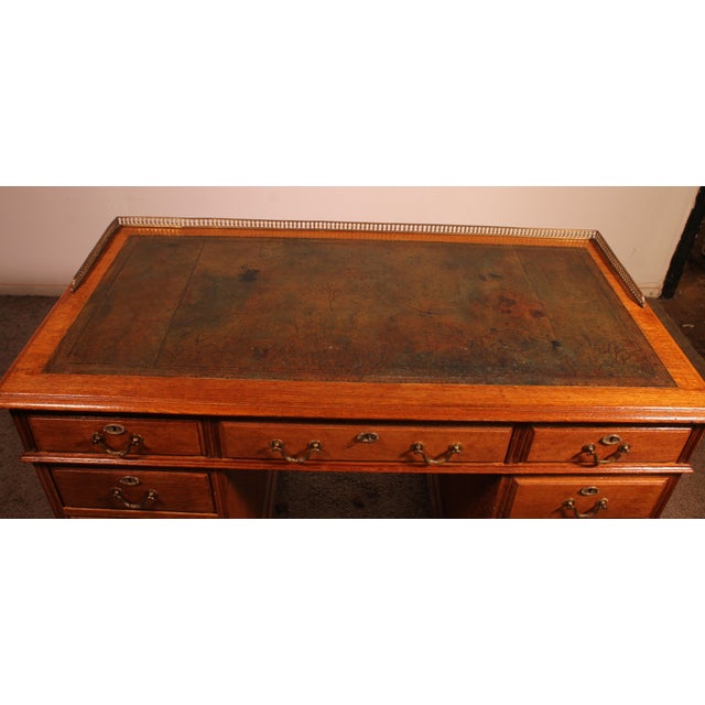 19th Century Oak Drawer Desk For Sale - Image 12 of 15