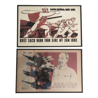 1979 Vintage Vietnam War Propaganda Posters - a Pair For Sale