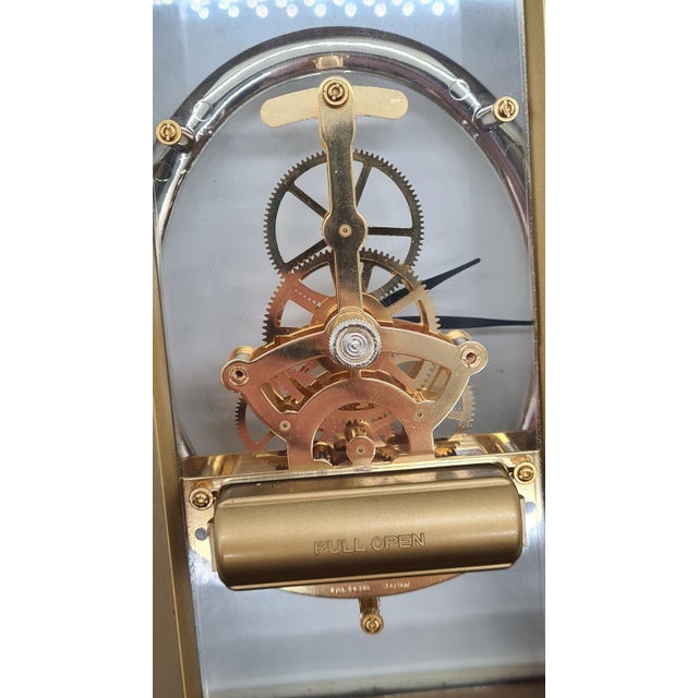 Gold Japanese Seiko Quartz Table Clock, 1970s For Sale - Image 8 of 17