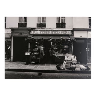 1980s Paris Market Street Scene Photograph For Sale