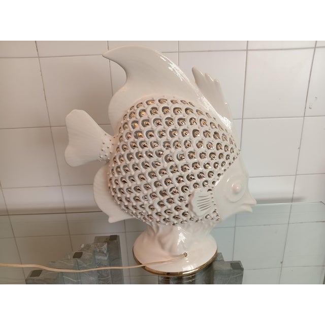 Fish Lamp from G.E.S Sesto Fiorentino, 1980s For Sale - Image 3 of 10