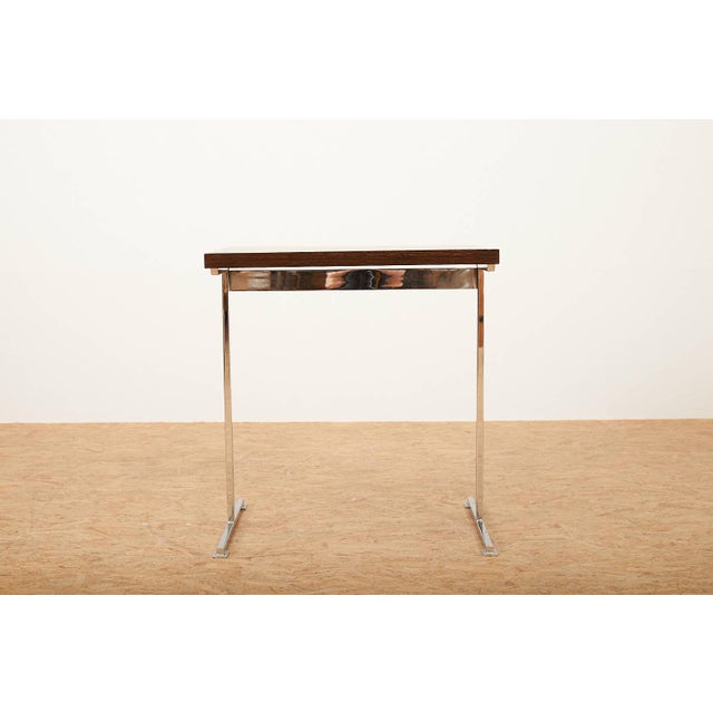 Console Table with Chrome-Plated Metal Frame For Sale - Image 3 of 9