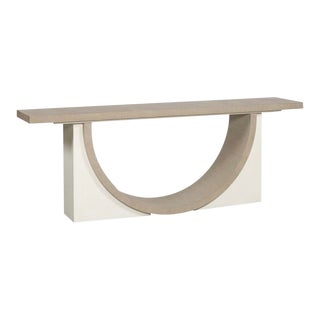Vanguard Furniture Cove Taupe Oak and White Maple Console Table For Sale