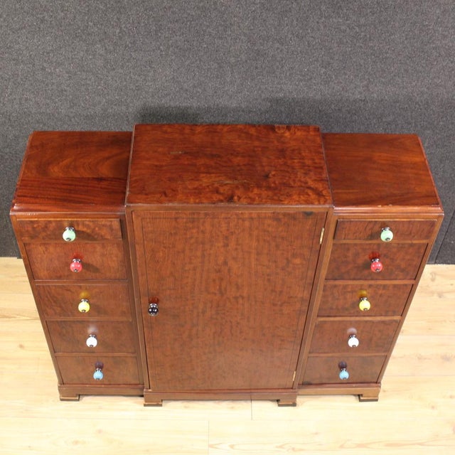 Brown 20th Century Art Deco English Chest of Drawers, 1920s For Sale - Image 8 of 15