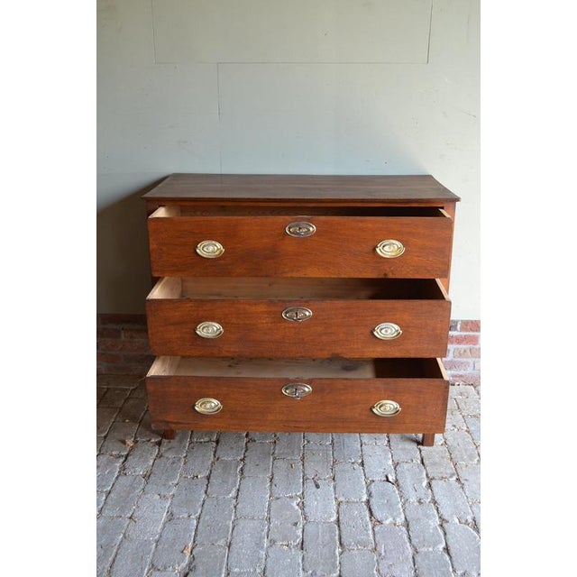 19th-century Dutch oak Empire chest of drawers, sideboard, commode. The height is 92 cm. The width is 103 cm. The depth is...
