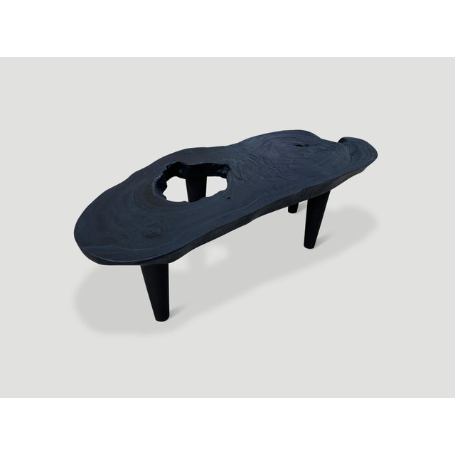 Andrianna Shamaris Suar Wood Minimalist Charred Coffee Table For Sale - Image 9 of 18
