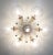 Fabio Ltd Daisy Satin Brass Clear Globe Flush Mount by Fabio Ltd For Sale - Image 4 of 4