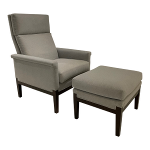 Hickory Chair Anderson Recliner Chair and Anderson Ottoman