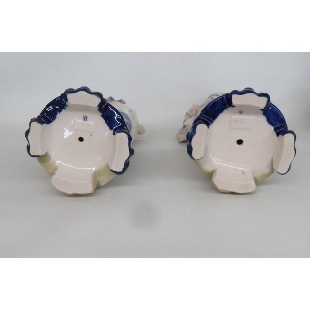 White Porcelain Continental Couple Pair of 2 Figurines 18th Century Style Attire 5069b For Sale - Image 8 of 17