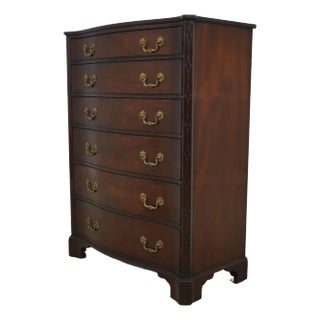Kittinger Chippendale Mahogany High Chest of Drawers For Sale