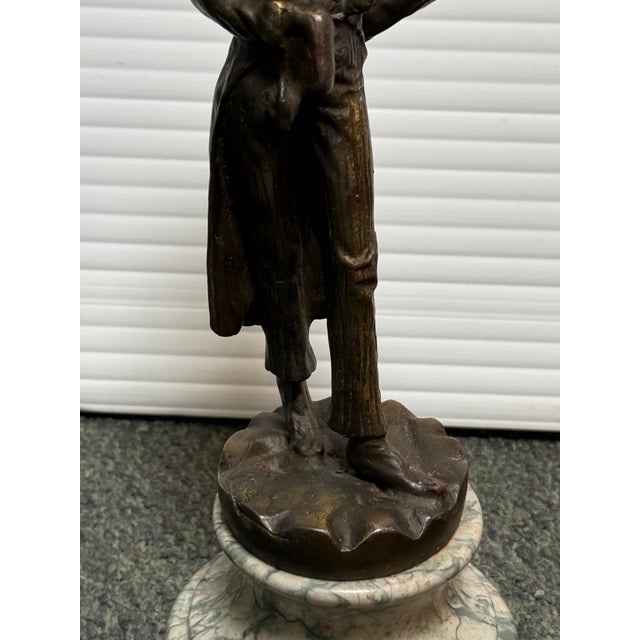 Victorian Bronze Poodle Gentleman Sculpture on Marble Base For Sale In San Francisco - Image 6 of 12