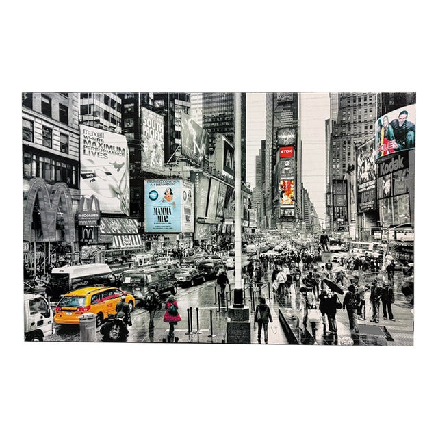 New York City Times Square Black & White Photography Wall Art For Sale