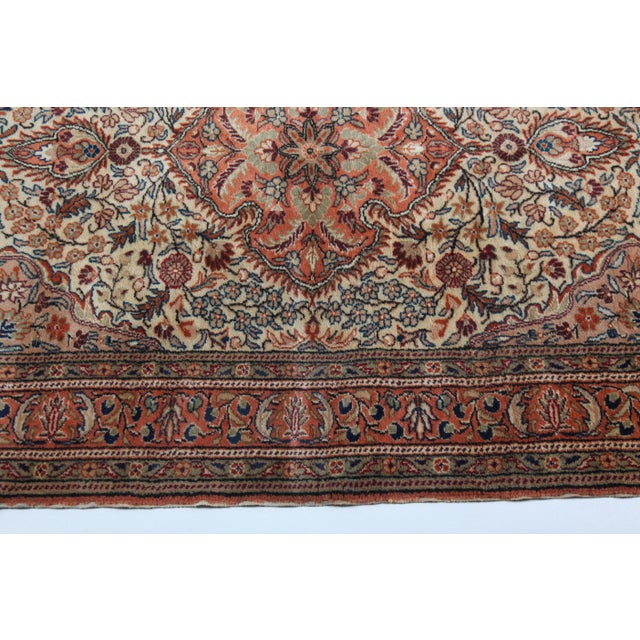 Vintage Kayseri Medallion Rug, Hand-Knotted Wool on Cotton -4' X 6' For Sale - Image 11 of 13