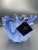 Vintage Italian Blue and Clear Art Glass Bowl White Cristal Made in Italy For Sale - Image 4 of 6