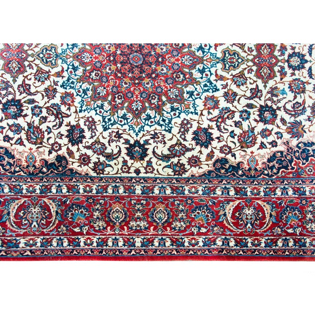 Vintage Persian Isfahan Rug For Sale - Image 9 of 15