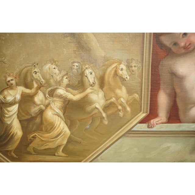 Classical Putti Revealing the Chariot of Apol, 1860, Oil Painting For Sale - Image 9 of 18