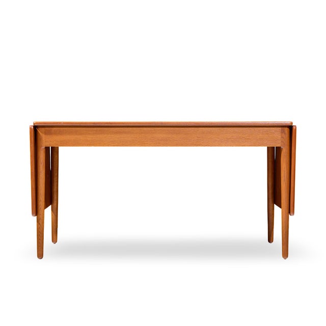 Hans Wegner for Andreas Tuck at-305 Mid Century Danish Teak Drop Side Desk For Sale - Image 9 of 13