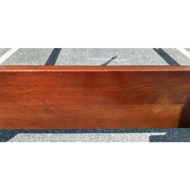 Lexington Queen Size Mahogany Rice Carved Poster Bed Frame For Sale - Image 13 of 18