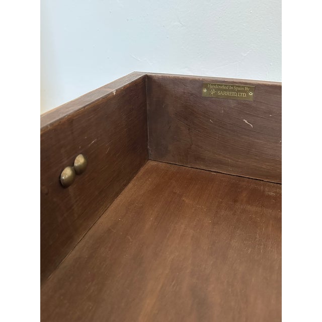 1970’s Sarreid Ltd. Brass 2 Drawer Chest For Sale - Image 10 of 11