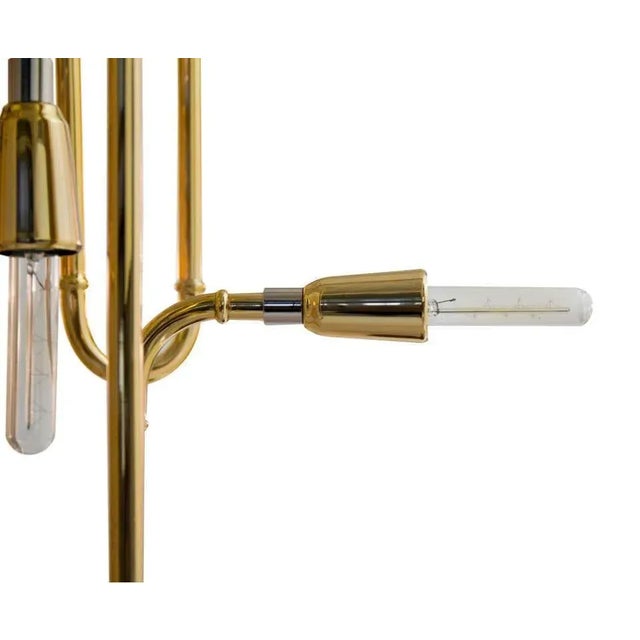 Pendant Light In Brass With Gold-plated Finish For Sale - Image 3 of 7