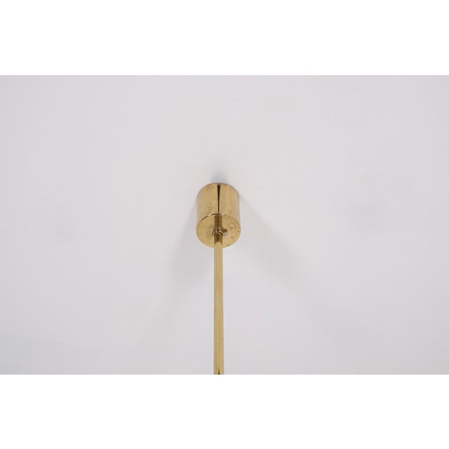 Midcentury Modern Chandelier in Brass and Crystal, 1970s For Sale - Image 11 of 12