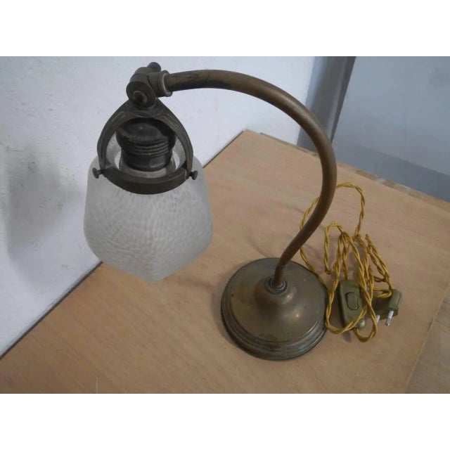 Mid-Century Modern Italian Brass Table Lamp, 1920s For Sale - Image 3 of 9