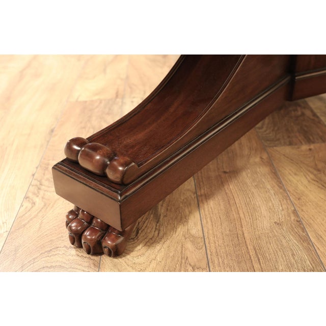 Brown Antique Reproduction Jupe Table With Lion Paw Feet, Round Opens For Sale - Image 8 of 12