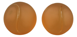 Orange Sandblasted Murano Glass Tennis Balls Paperweights from La Murrina, Italy, 1970s, Set of 2