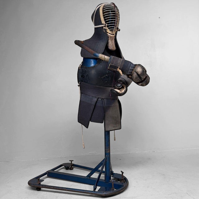 Contemporary Vintage Japanese Kendo Bōgu with Display Stand, 1980 For Sale - Image 3 of 17