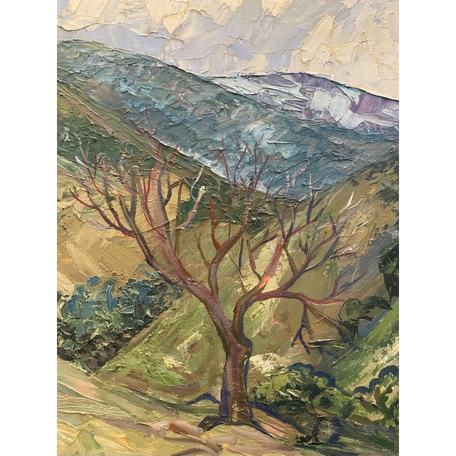 Mid 20th Century Carl Pappe Plein Air Landscape Impressionist Oil on Panel Original Frame For Sale - Image 5 of 9