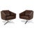 Pavo Leather Chrome Armchair Set in Brown with Manual Reclining Function from FSM, Set of 2 For Sale - Image 18 of 18