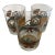 Vintage Culver Yule Horn Glasses 22kt Gold Christmas Tumblers - Set of 3 For Sale