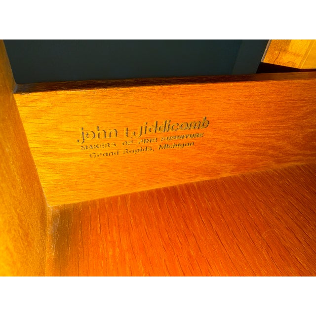 Wood 1960s John Widdicomb Mid Century Walnut Highboy Dresser For Sale - Image 7 of 7