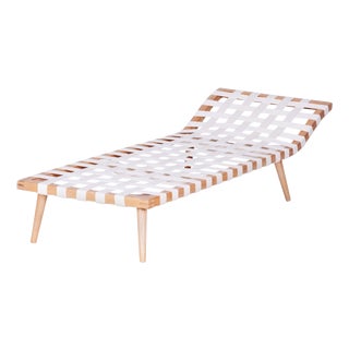 Mid-Century Modern Chaise Lounge in Beech by Jan Vaněk, Czech, 1950s For Sale
