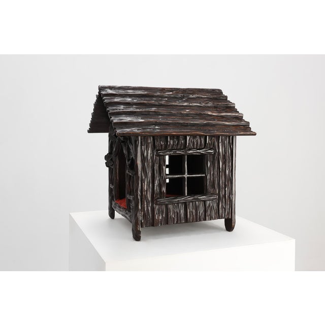 Rustic Black Forest Style Carved Oak Dog Kennel, 1850 For Sale - Image 3 of 11