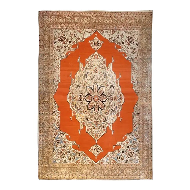 19th Century Haji Jalili Tabriz Rug For Sale