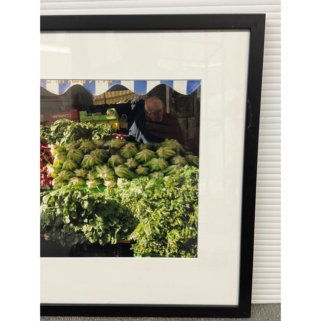 Israel Fruit and Vegetable Market Stand Photograph, Framed For Sale - Image 4 of 12