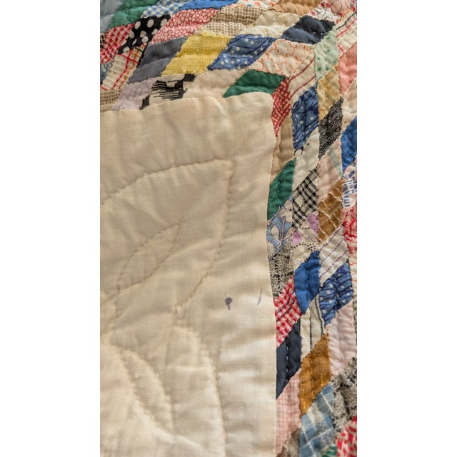 Textile Antique Handmade Texas Star Pattern Quilt For Sale - Image 7 of 12