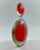 V. Nason & Co. Vintage v. Nason & C. Murano Corroso Art Glass Red Flask Bottle & Stopper, 1960s For Sale - Image 4 of 9