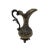 Rococo Style Italian Brass Floral Pitcher Vase For Sale