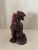Sculpture Materials Vintage 1990s Red Cinnabar Chinese Food Dogs a Pair For Sale - Image 7 of 12