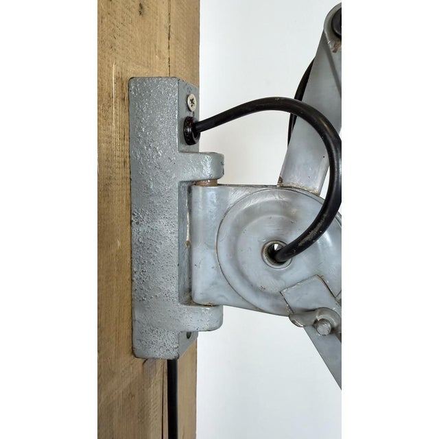 Vintage Industrial Gooseneck Scissor Wall Lamp from Elektroinstala, 1960s For Sale - Image 13 of 18
