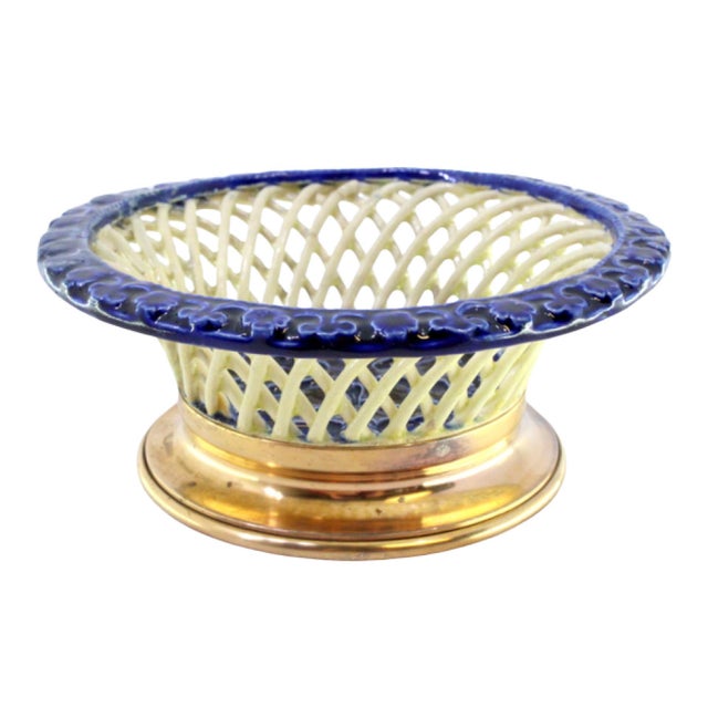 Silver Cut-Out Porcelain Ring For Sale - Image 8 of 8